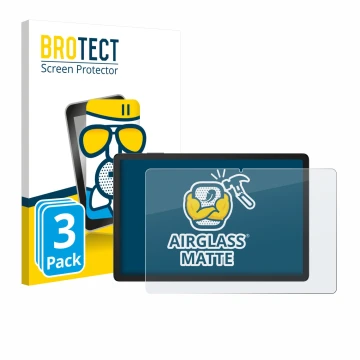 Parte frontale di una confezione del prodotto con il logo del marchio BROTECT. Accanto è raffigurato il dispositivo Doogee Tab