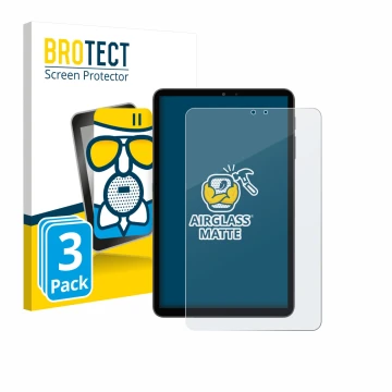Parte frontale di una confezione del prodotto con il logo del marchio BROTECT. Accanto è raffigurato il dispositivo Alldocube 