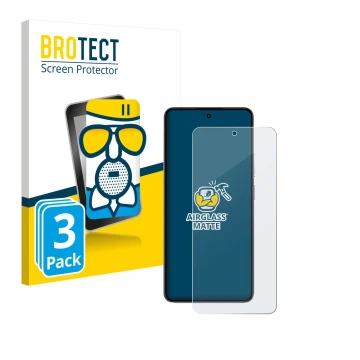 Parte frontale di una confezione del prodotto con il logo del marchio BROTECT. Accanto è raffigurato il dispositivo realme P3 