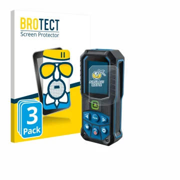 Parte frontale di una confezione del prodotto con il logo del marchio BROTECT. Accanto è raffigurato il dispositivo Bosch GLM 