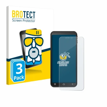 Parte frontale di una confezione del prodotto con il logo del marchio BROTECT. Accanto è raffigurato il dispositivo Emporia Sm