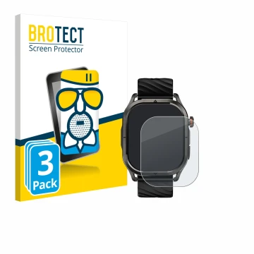 Parte frontale di una confezione del prodotto con il logo del marchio BROTECT. Accanto è raffigurato il dispositivo Kospet Mag
