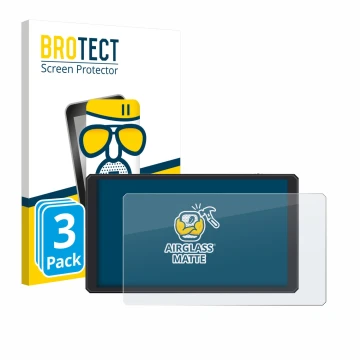 Parte frontale di una confezione del prodotto con il logo del marchio BROTECT. Accanto è raffigurato il dispositivo Feelworld 