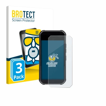 Parte frontale di una confezione del prodotto con il logo del marchio BROTECT. Accanto è raffigurato il dispositivo SkyCaddie 