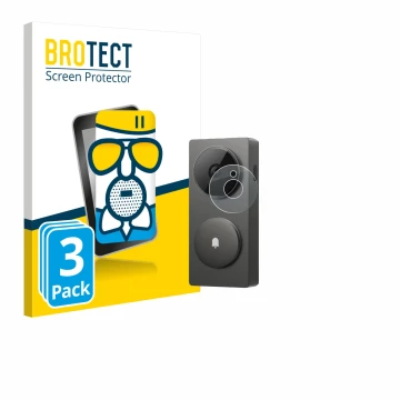 Parte frontale di una confezione del prodotto con il logo del marchio BROTECT. Accanto è raffigurato il dispositivo Aqara Hub 