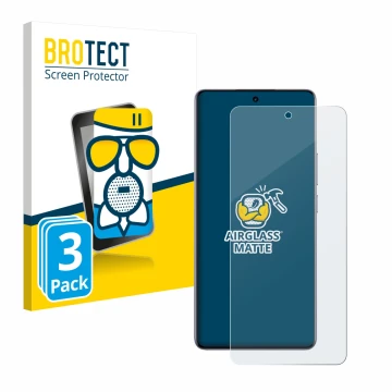 Parte frontale di una confezione del prodotto con il logo del marchio BROTECT. Accanto è raffigurato il dispositivo realme 15 