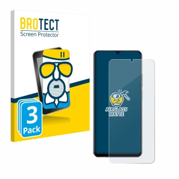 Parte frontale di una confezione del prodotto con il logo del marchio BROTECT. Accanto è raffigurato il dispositivo realme Not