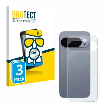 Parte frontale di una confezione del prodotto con il logo del marchio BROTECT. Accanto è raffigurato il dispositivo Google Pix