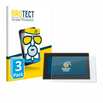 Parte frontale di una confezione del prodotto con il logo del marchio BROTECT. Accanto è raffigurato il dispositivo Jeep Compa