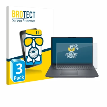 Parte frontale di una confezione del prodotto con il logo del marchio BROTECT. Accanto è raffigurato il dispositivo Dell Pro M