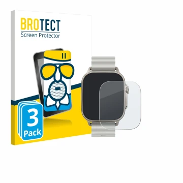 Parte frontale di una confezione del prodotto con il logo del marchio BROTECT. Accanto è raffigurato il dispositivo realme Wat