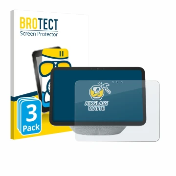 Parte frontale di una confezione del prodotto con il logo del marchio BROTECT. Accanto è raffigurato il dispositivo Amazon Ech