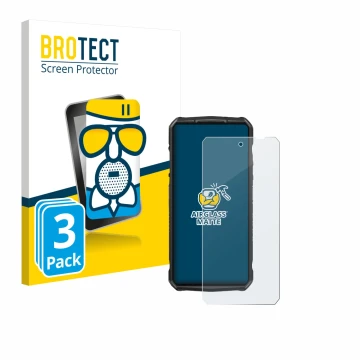 Parte frontale di una confezione del prodotto con il logo del marchio BROTECT. Accanto è raffigurato il dispositivo Ulefone 29