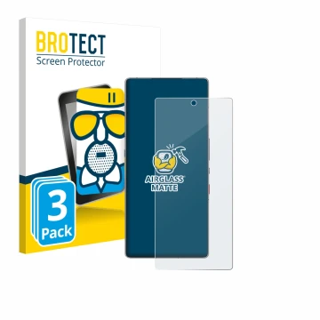 Parte frontale di una confezione del prodotto con il logo del marchio BROTECT. Accanto è raffigurato il dispositivo ZTE Nubia 