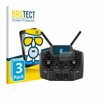Parte frontale di una confezione del prodotto con il logo del marchio BROTECT. Accanto è raffigurato il dispositivo Radiomaste