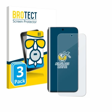 Parte frontale di una confezione del prodotto con il logo del marchio BROTECT. Accanto è raffigurato il dispositivo Vivo X300 