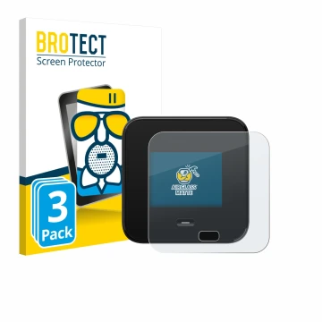Parte frontale di una confezione del prodotto con il logo del marchio BROTECT. Accanto è raffigurato il dispositivo Netgear Ni