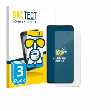 Parte frontale di una confezione del prodotto con il logo del marchio BROTECT. Accanto è raffigurato il dispositivo Nubia Neo 