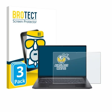 Parte frontale di una confezione del prodotto con il logo del marchio BROTECT. Accanto è raffigurato il dispositivo Acer Swift