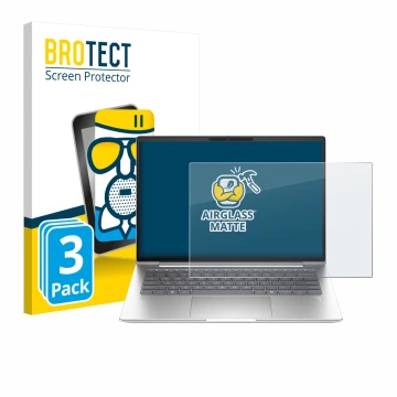 Parte frontale di una confezione del prodotto con il logo del marchio BROTECT. Accanto è raffigurato il dispositivo HP ProBook