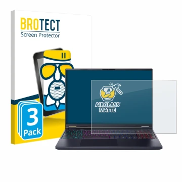 Parte frontale di una confezione del prodotto con il logo del marchio BROTECT. Accanto è raffigurato il dispositivo Acer Preda