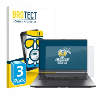 Parte frontale di una confezione del prodotto con il logo del marchio BROTECT. Accanto è raffigurato il dispositivo ASUS ROG S