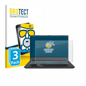 Parte frontale di una confezione del prodotto con il logo del marchio BROTECT. Accanto è raffigurato il dispositivo Gigabyte G