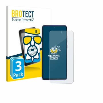 Parte frontale di una confezione del prodotto con il logo del marchio BROTECT. Accanto è raffigurato il dispositivo Motorola E