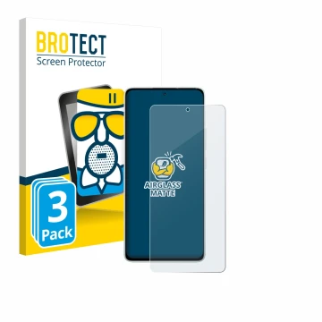 Parte frontale di una confezione del prodotto con il logo del marchio BROTECT. Accanto è raffigurato il dispositivo Xiaomi Red