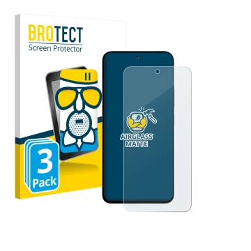 Parte frontale di una confezione del prodotto con il logo del marchio BROTECT. Accanto è raffigurato il dispositivo Xiaomi Poc