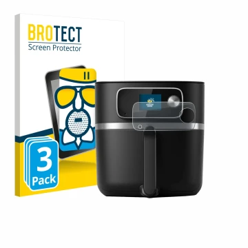 Parte frontale di una confezione del prodotto con il logo del marchio BROTECT. Accanto è raffigurato il dispositivo Philips Ai