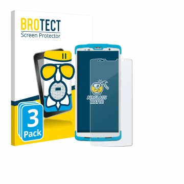 Parte frontale di una confezione del prodotto con il logo del marchio BROTECT. Accanto è raffigurato il dispositivo Newland SD