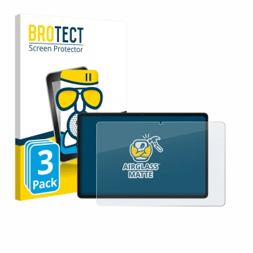 Parte frontale di una confezione del prodotto con il logo del marchio BROTECT. Accanto è raffigurato il dispositivo Alldocube 