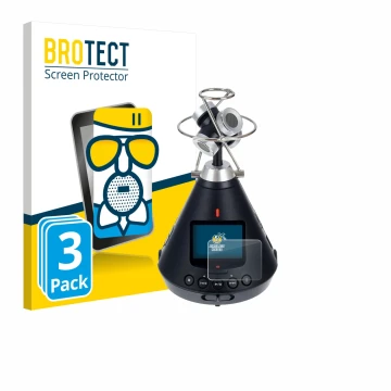 Parte frontale di una confezione del prodotto con il logo del marchio BROTECT. Accanto è raffigurato il dispositivo Zoom H3-VR
