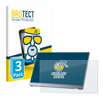 Parte frontale di una confezione del prodotto con il logo del marchio BROTECT. Accanto è raffigurato il dispositivo Arzopa Z3F