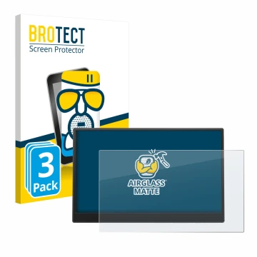 Parte frontale di una confezione del prodotto con il logo del marchio BROTECT. Accanto è raffigurato il dispositivo Azeyou PM1