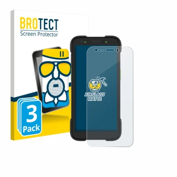 Parte frontale di una confezione del prodotto con il logo del marchio BROTECT. Accanto è raffigurato il dispositivo Zebra TC70