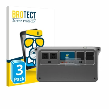 Parte frontale di una confezione del prodotto con il logo del marchio BROTECT. Accanto è raffigurato il dispositivo DJI Power 