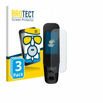 Parte frontale di una confezione del prodotto con il logo del marchio BROTECT. Accanto è raffigurato il dispositivo Xiaomi Ele