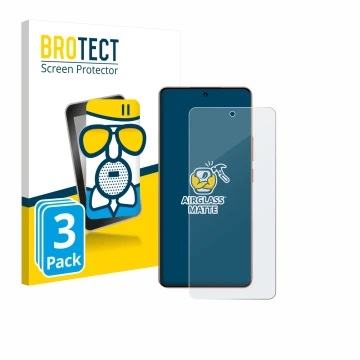 Parte frontale di una confezione del prodotto con il logo del marchio BROTECT. Accanto è raffigurato il dispositivo realme P4 