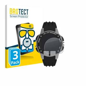 Parte frontale di una confezione del prodotto con il logo del marchio BROTECT. Accanto è raffigurato il dispositivo Timex Iron