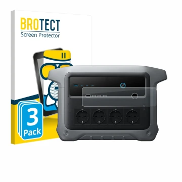 Parte frontale di una confezione del prodotto con il logo del marchio BROTECT. Accanto è raffigurato il dispositivo Anker SOLI