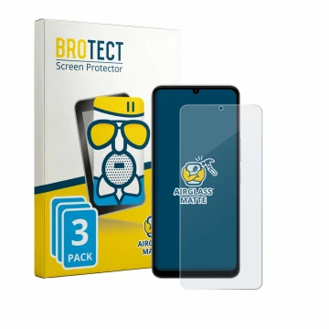 Parte frontale di una confezione del prodotto con il logo del marchio BROTECT. Accanto è raffigurato il dispositivo Vivo Y11 2