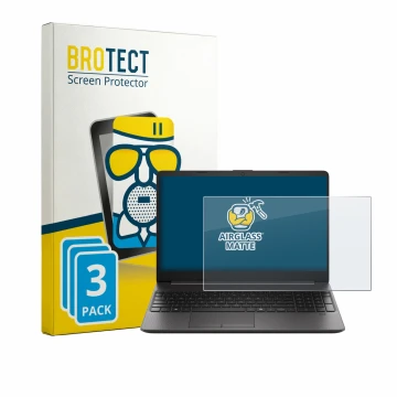 Parte frontale di una confezione del prodotto con il logo del marchio BROTECT. Accanto è raffigurato il dispositivo HP EliteBo