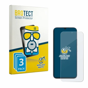 Parte frontale di una confezione del prodotto con il logo del marchio BROTECT. Accanto è raffigurato il dispositivo realme C10