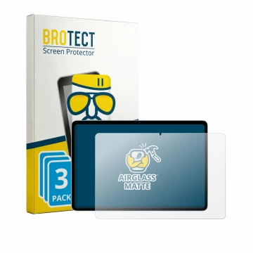Parte frontale di una confezione del prodotto con il logo del marchio BROTECT. Accanto è raffigurato il dispositivo Teclast P3