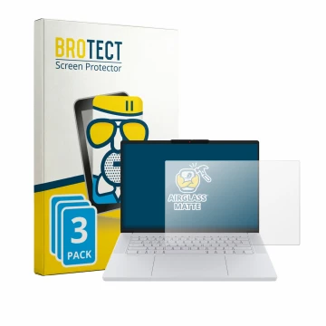 Parte frontale di una confezione del prodotto con il logo del marchio BROTECT. Accanto è raffigurato il dispositivo Lenovo Goo