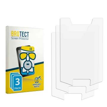 Parte frontale di una confezione del prodotto con il logo del marchio BROTECT. Accanto si trova la protezione per lo schermo c