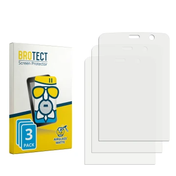 Parte frontale di una confezione del prodotto con il logo del marchio BROTECT. Accanto si trova la protezione per lo schermo c