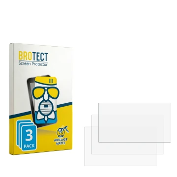 Parte frontale di una confezione del prodotto con il logo del marchio BROTECT. Accanto si trova la protezione per lo schermo c